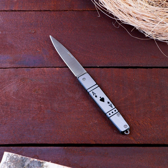 Нож перочинный "Туз пик", лезвие хром 7,3 см, 17см #1