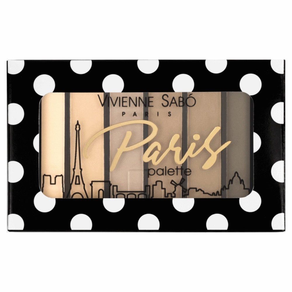 Vivienne Sabo Палетка теней для век мини Paris, тон 01 Place Vendome, нюдовые оттенки  #1