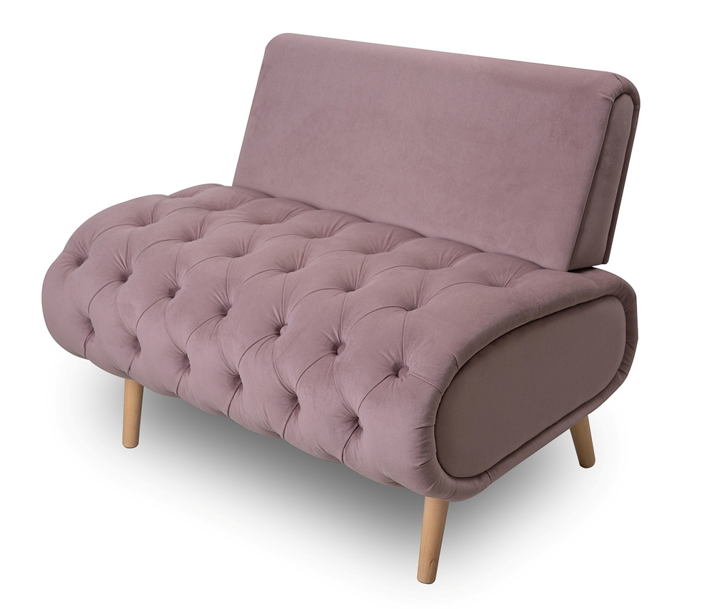 Прямой диван, механизм Нераскладной, 100х60х78 см,розовый #1