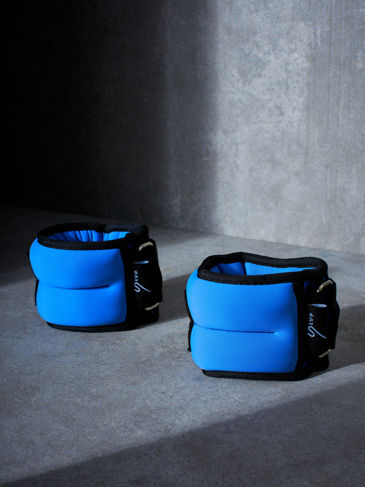 Набор утяжелителей для рук и ног неопреновые LVP, 2 шт х 0,5 кг, цвет: синий  #1