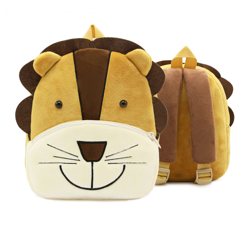 Рюкзак детский для мальчиков плюшевый Лев дошкольный рюкзачок для малышей  #1