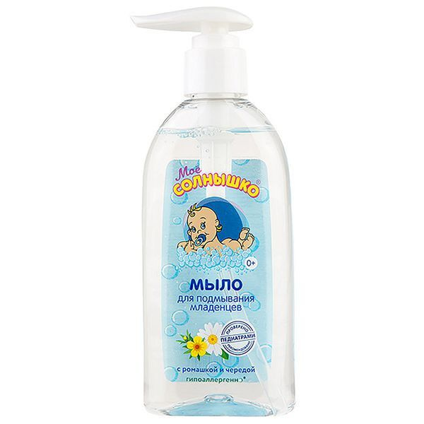 МОЕ СОЛНЫШКО мыло жидкое с ромашкой и чередой для подмывания младенцев фл. 400мл  #1