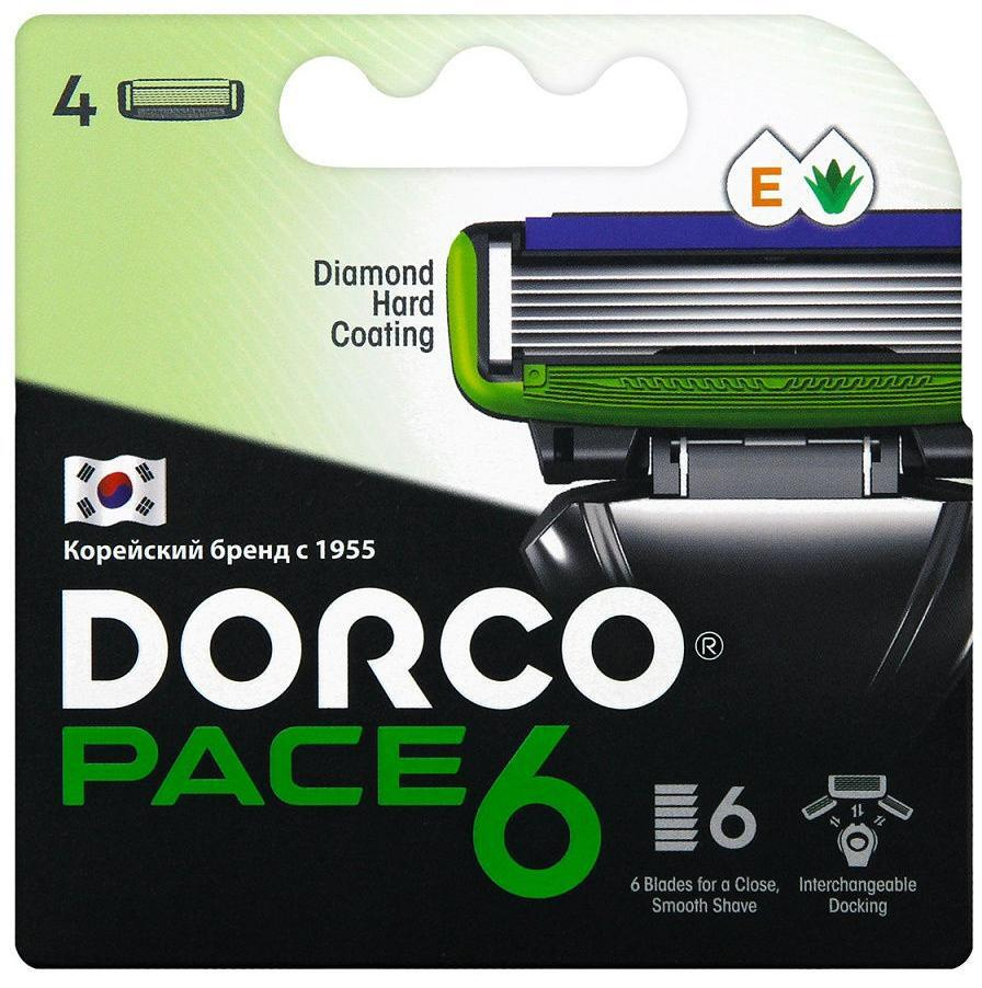 Dorco PACE 6 Сменные кассеты для бритвенной системы 4 шт #1