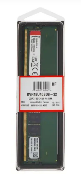 Kingston Оперативная память ValueRAM DDR5 4800Мгц_341020 озон 1x32 ГБ (KVR48U40BD8-32)  #1