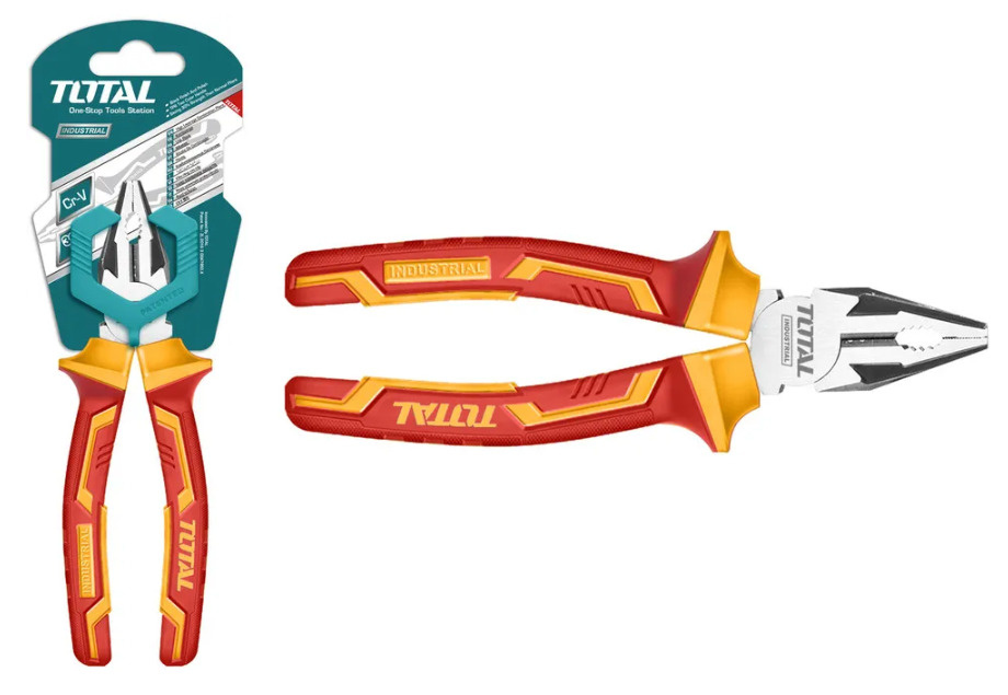 Плоскогубцы комбинированные 8"/200 мм с изолированными ручками для работ под напряжением до 1000 вт THTIP2181 #1