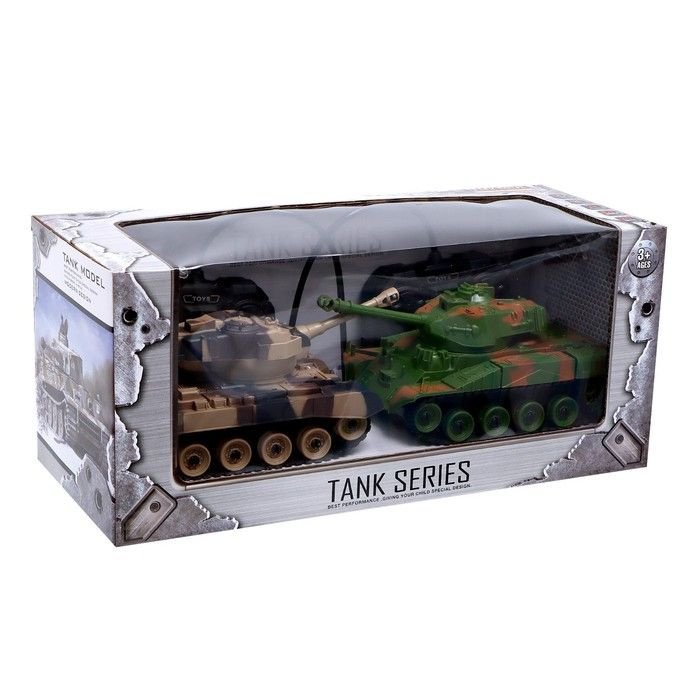 Танковый бой "Военная стратегия", на радиоуправлении, 2 танка, свет и звук  #1
