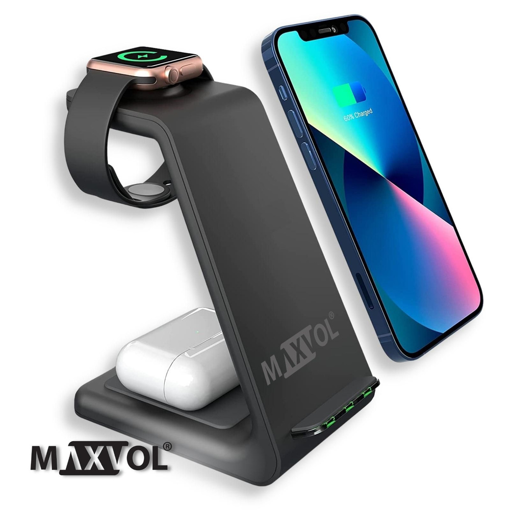 Беспроводное зарядное устройство MAXVOL 020301199MAXVOL_1_1_USB 2.0  Type-A_USB Type-C, 10 Вт, USB Type-C, Fast Charge - купить по выгодной цене  в интернет-магазине OZON (237005699)