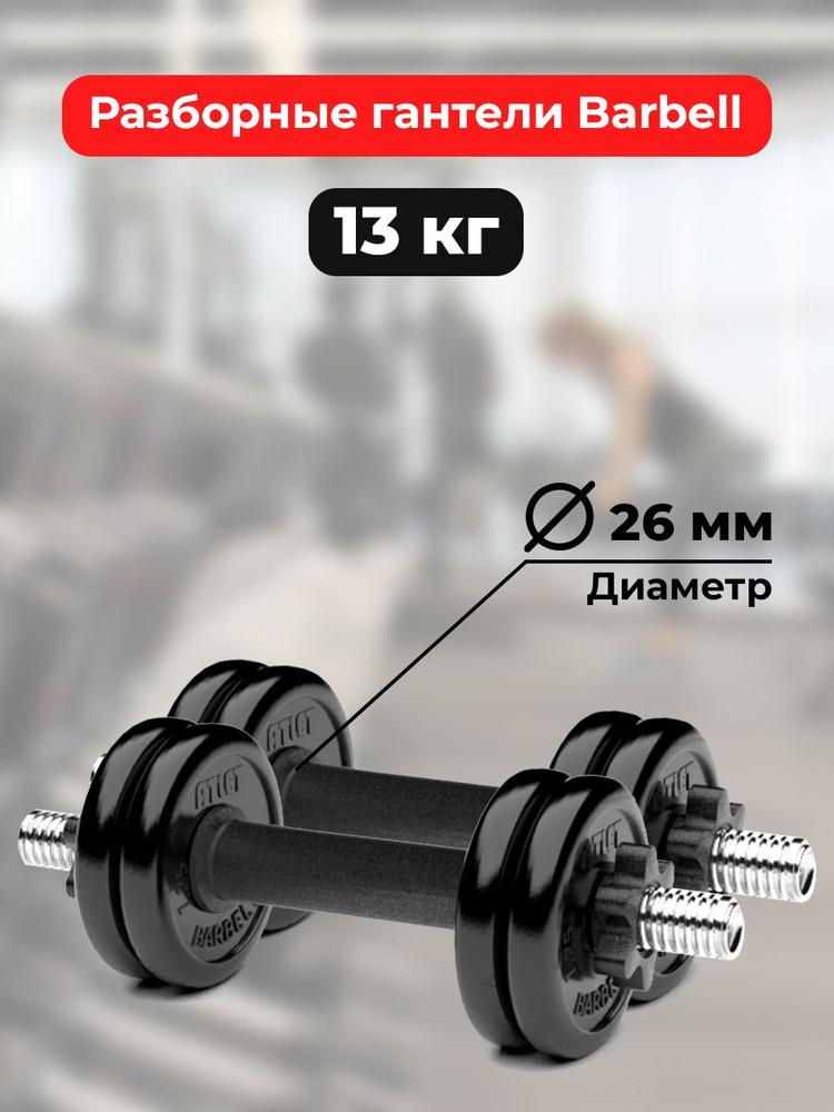 Гантели 6,5 кг - 2шт MB Barbell разборные #1