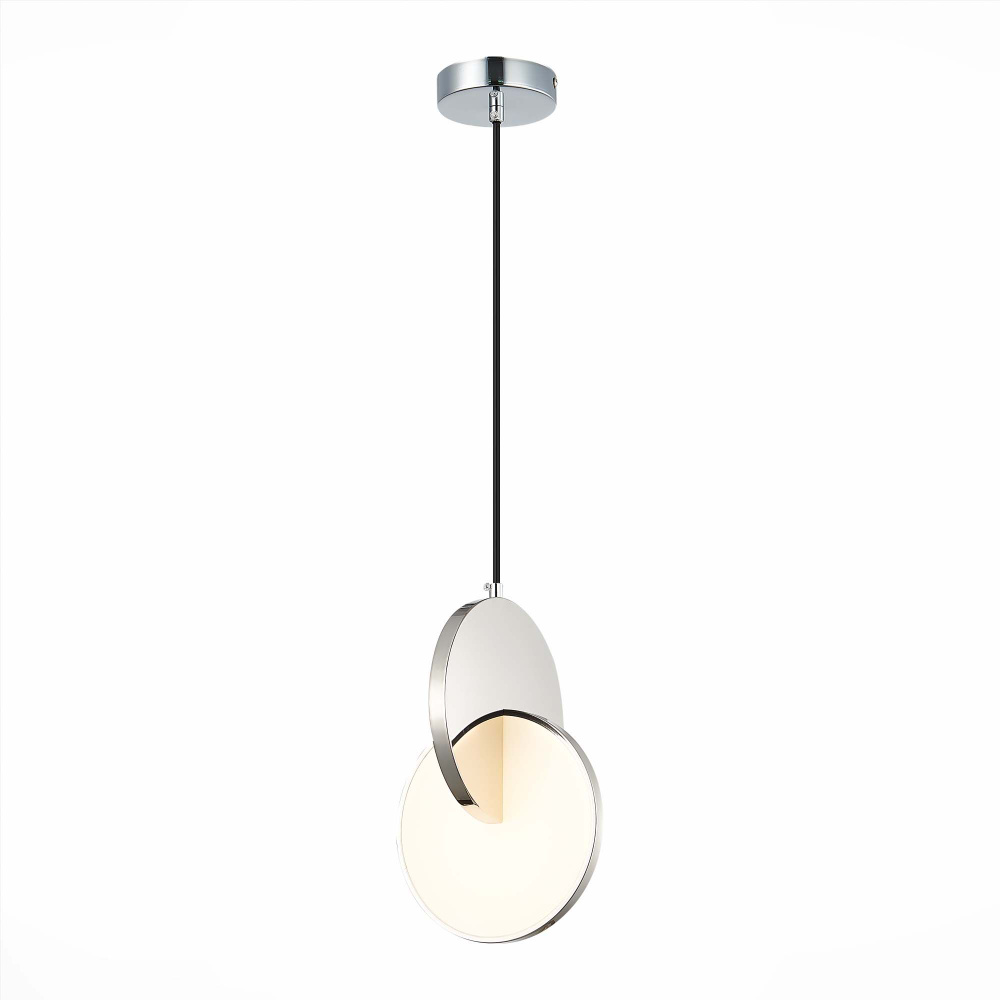 Светильник подвесной светодиодный ST LUCE цвет белый хром коллекция Eclisse в стиле Modern цоколь LED #1