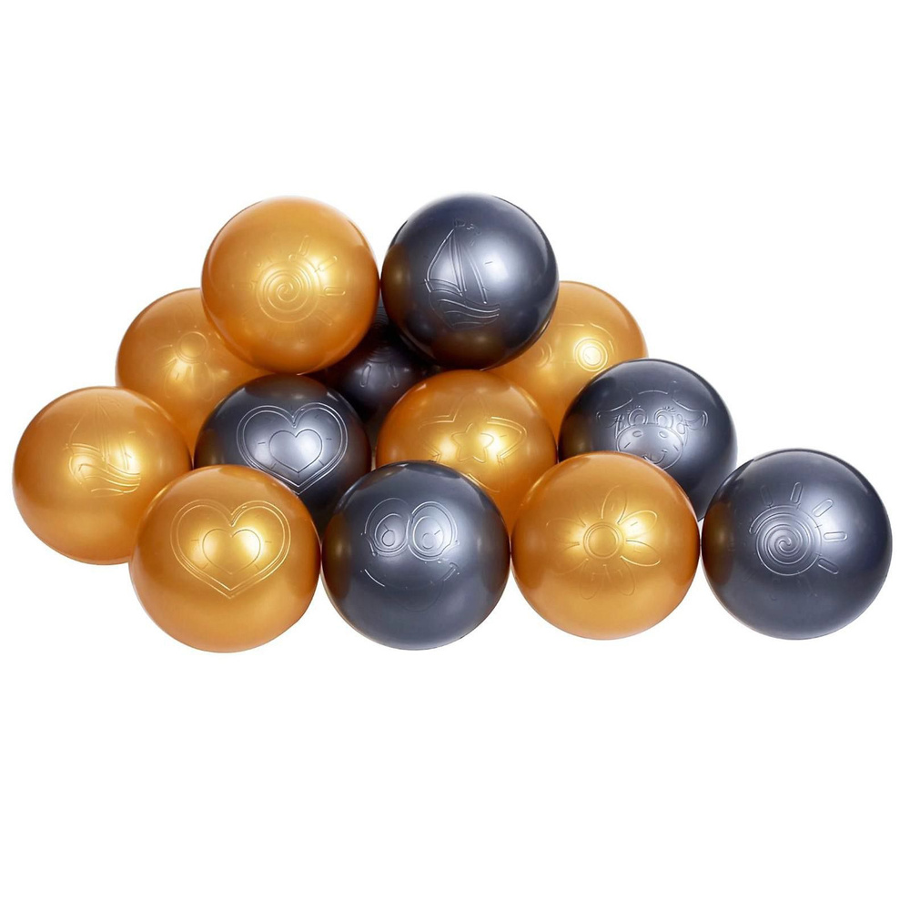 Шарики для сухого бассейна Соломон "Перламутровые", диаметр шара 7,5 см, набор 100 штук, цвет металлик #1