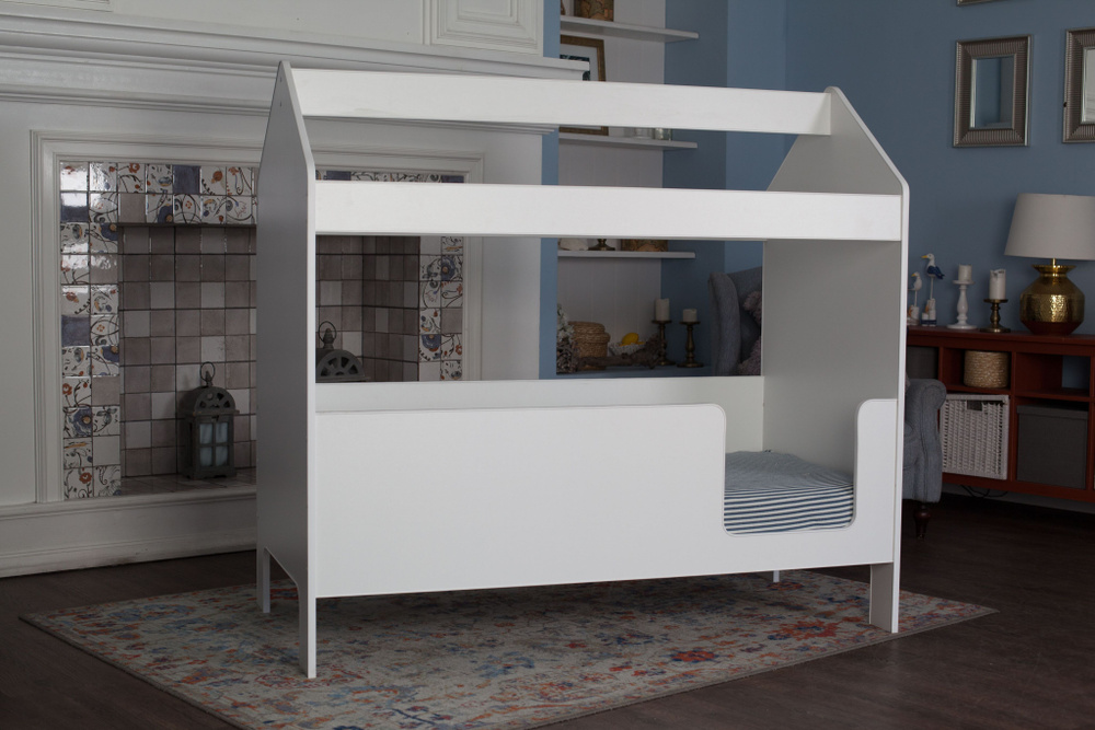 Кровать-домик, Кровать детская с бортиком под матрас 160х80, БазисВуд ...