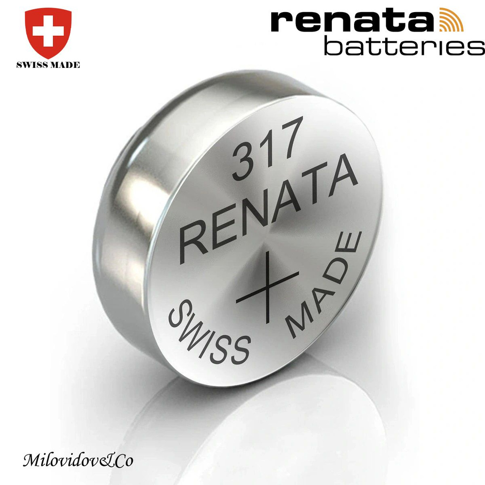 Renata Батарейка 317 (SR62, SR516), Оксид-серебряный тип, 1,55 В, 1 шт #1