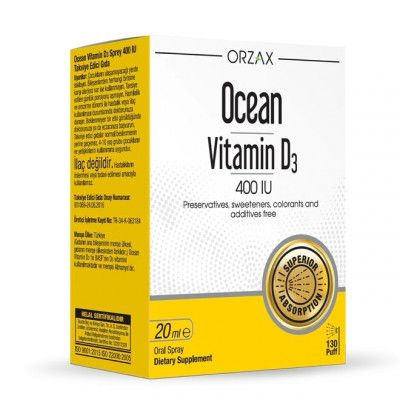 Orzax Ocean vitamin d3 400 iu 20ml spray / витамин д3 400 единиц спрей 20мл #1