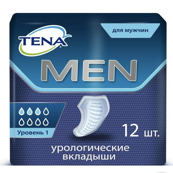 Прокладки урологические для мужчин Tena Men Level 1 Light, 3 капли, 300 мл, 12 штук  #1