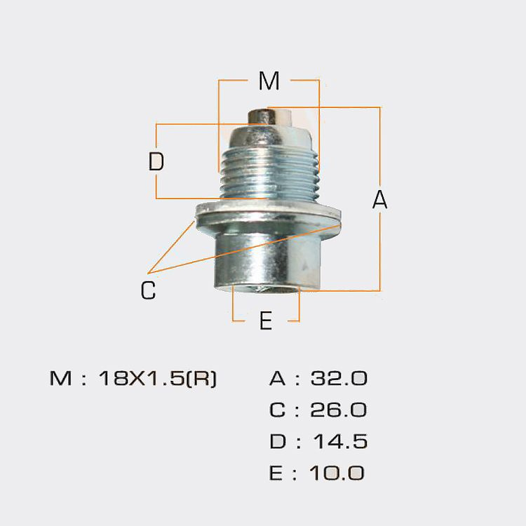 Болт маслосливной A/T с магнитом (с шайбой) Honda ACCORD.CF3- CF4 18x1.5mm  #1