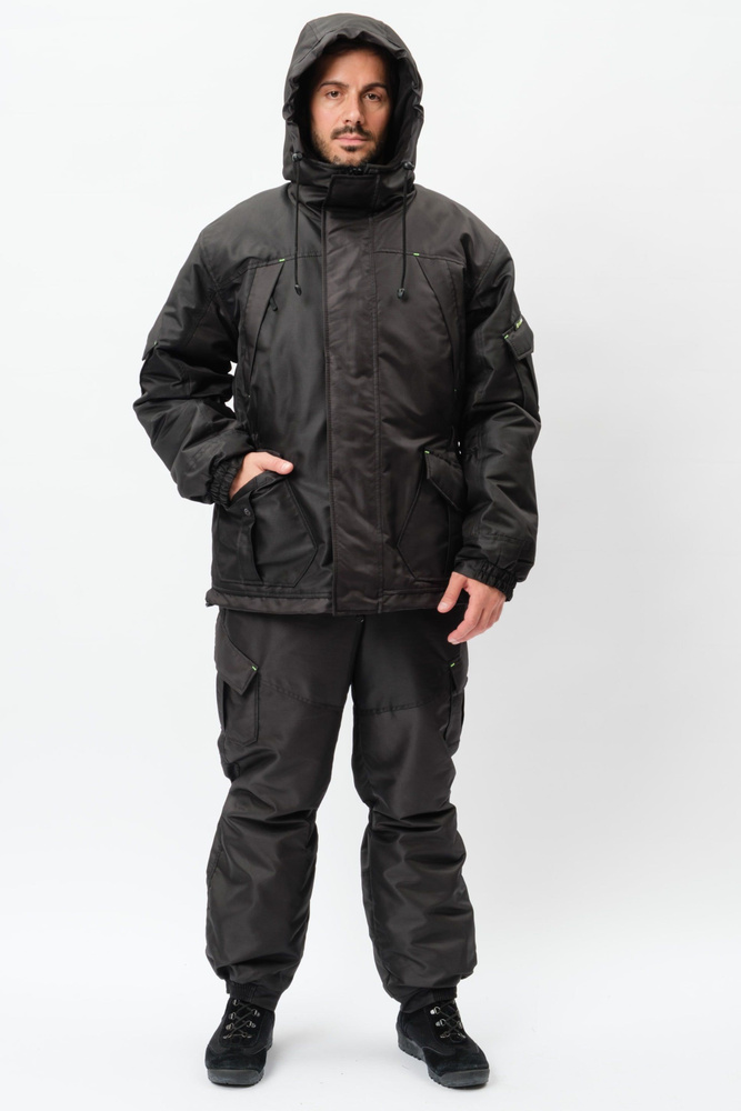 Костюм мужской OneRus Горный ПК -15, ткань Таслан, черный, размер 48-50, 182-188 см  #1