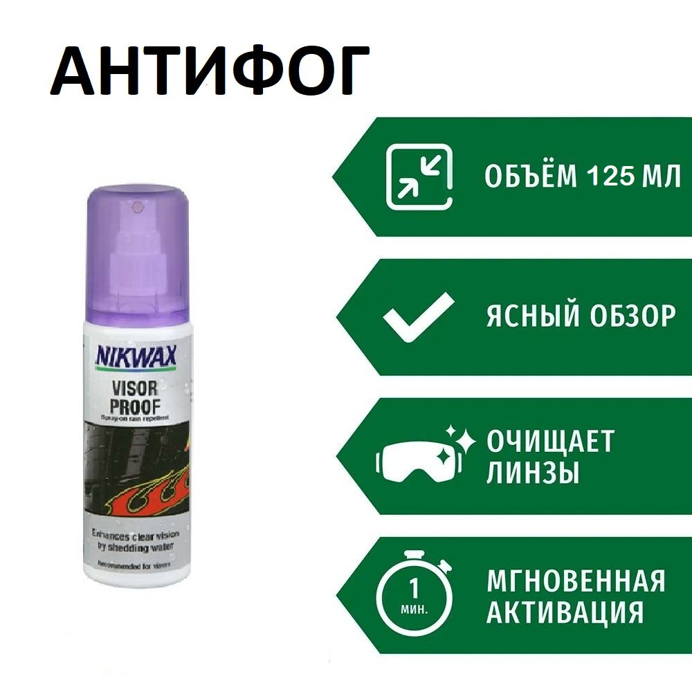 Антифог/антидождь для очков и масок "Visor Proof" Spray Nikwax #1