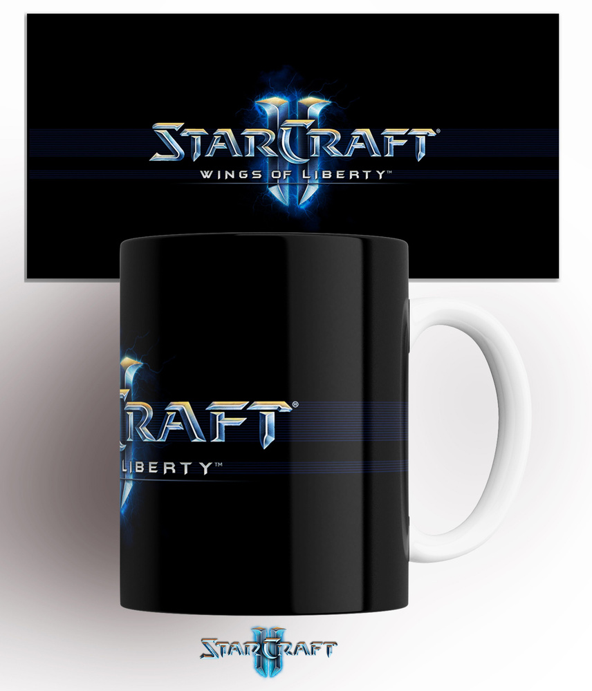 Кружка "Звездный корабль/StarCraft/компьютерная игра/принт_1", 330 мл, 1 шт  #1