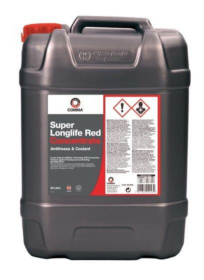 Антифриз-концентрат красный COMMA "Super Longlife Red - Concentrated Antifreeze", 20 л  #1