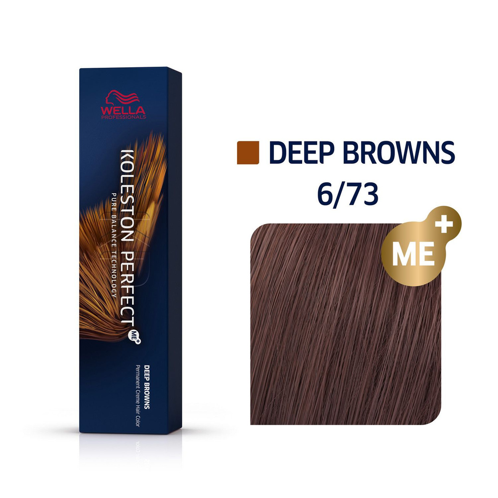 Wella Professionals Koleston Perfect Me+ Профессиональная стойкая крем-краска для волос 6/73 Темный орех, #1