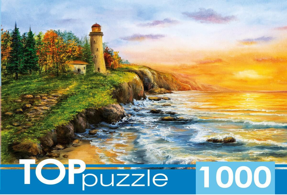 Пазл TOP Puzzle 1000 деталей: Маяк на морском берегу #1