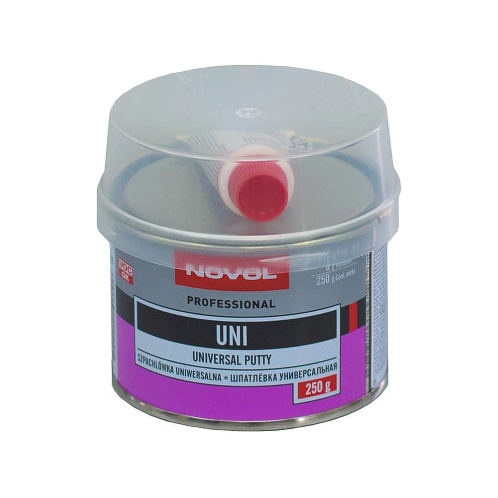 NOVOL Uni Universal Putty Универсальная автомобильная полиэфирная шпатлевка 0,25 кг. с отвердителем  #1