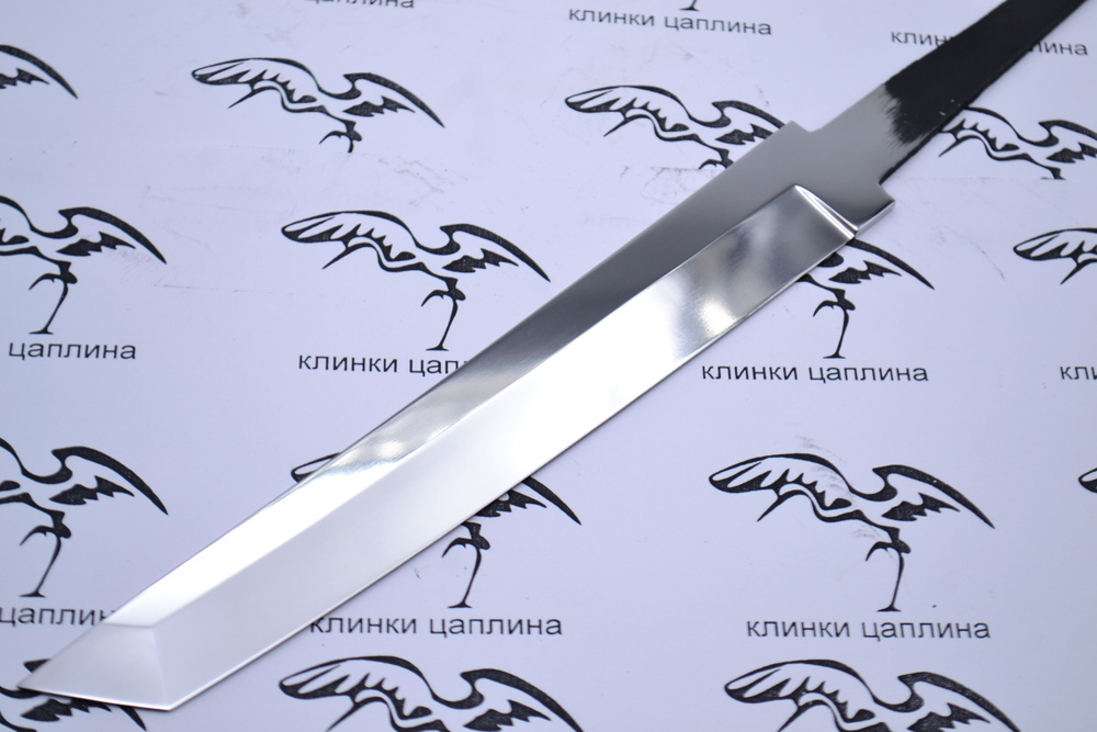 Кованый клинок "Танто",в японском стиле,д линный, для сборки ножа в стали 95х18/  #1