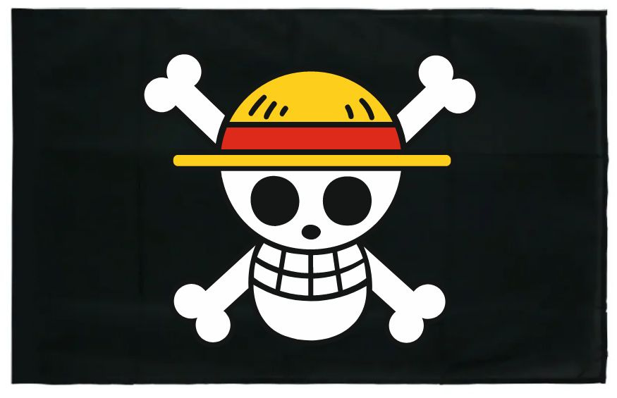 Пиратский флаг капитана Луффи 90х135 см #1