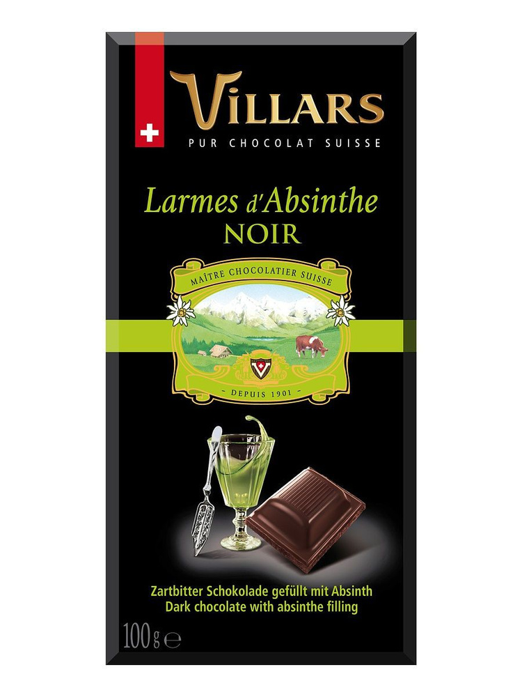 Тёмный шоколад с абсентом "Villars" 100г #1