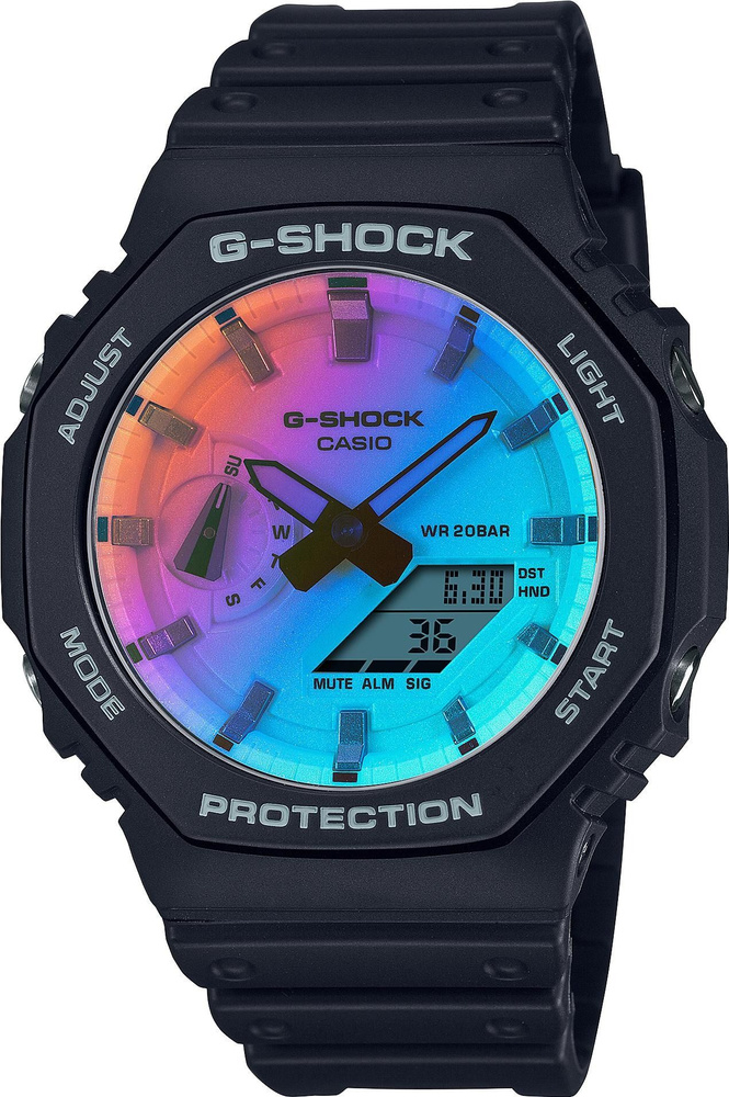 Японские мужские наручные часы Casio G-Shock GA-2100SR-1A #1