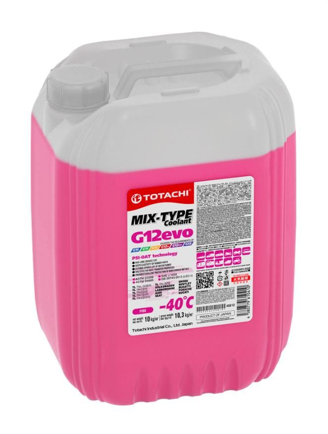 Охлаждающая жидкость розовая TOTACHI MIX-TYPE COOLANT Pink G12evo, -40C, 10 литров  #1