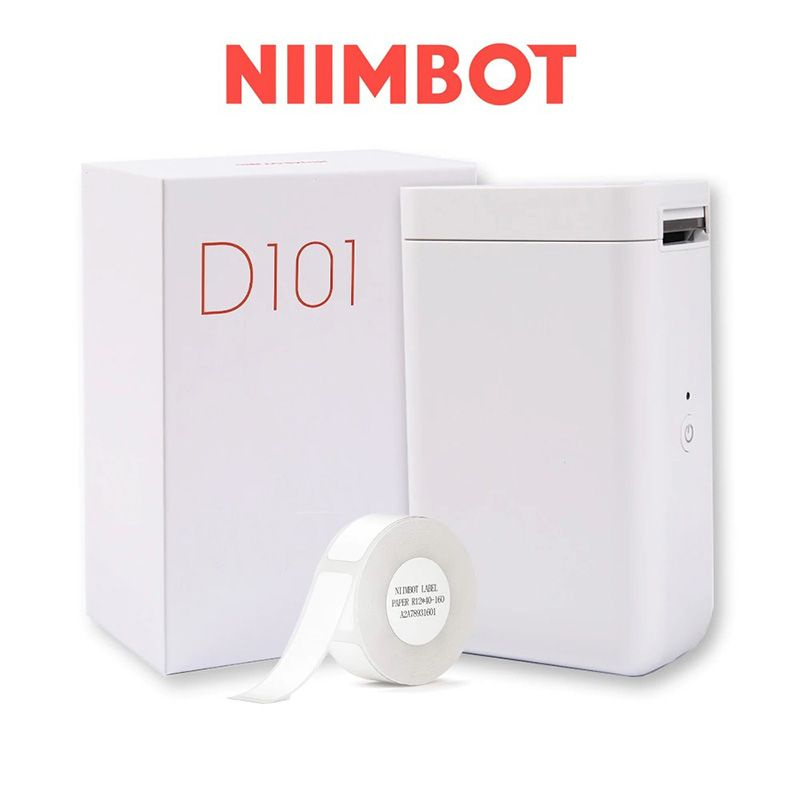 Термопринтер Niimbot D101 / принтер для печати этикеток наклеек бирок + термобумага 12*40  #1