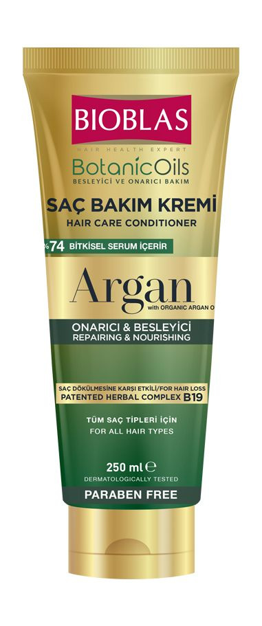 Питательный увлажняющий кондиционер для волос с аргановым маслом Bioblas Botanic Oils Argan Oil Cream #1