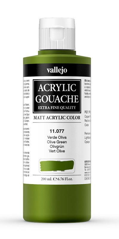 Акриловая гуашь Vallejo Зеленый оливковый 200мл #1