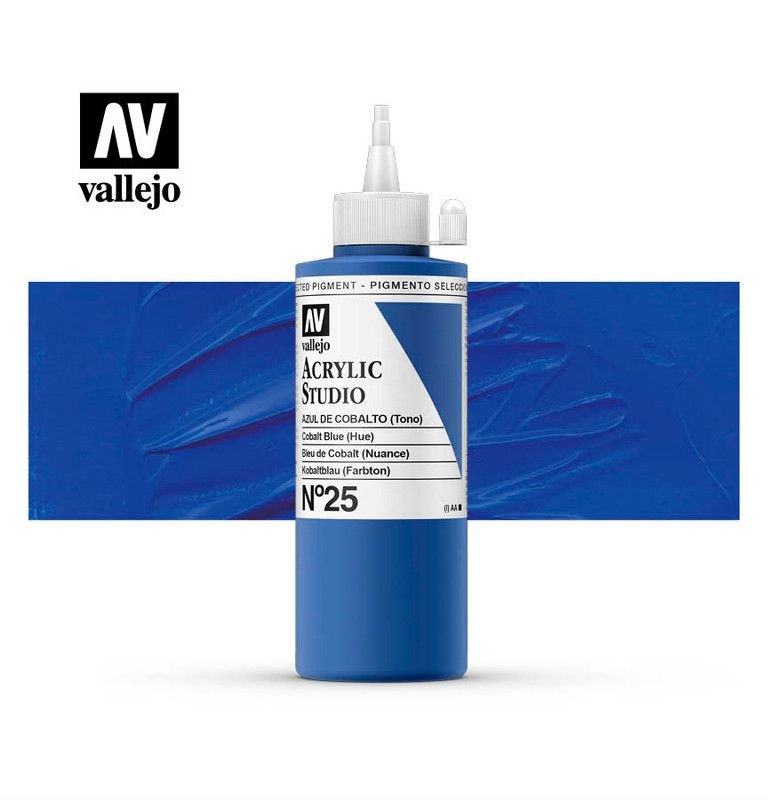 Vallejo Акрил "Studio" 22.025 Cobalt Blue (Hue) / Кобальт синий 200мл #1