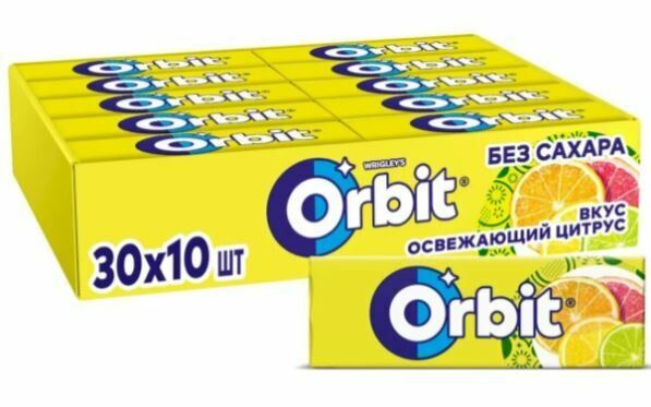 Жевательная резинка "Освежающий цитрус", Orbit, 13,6 г X 30 ПАЧЕК  #1