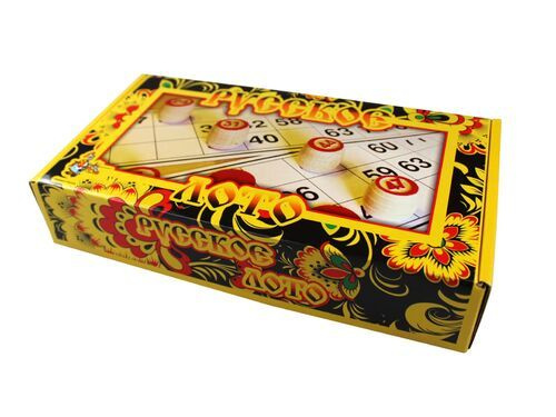 Настольная игра "Русское лото" в подарочной коробке. Десятое королевство. Готовый комплект для игры. #1