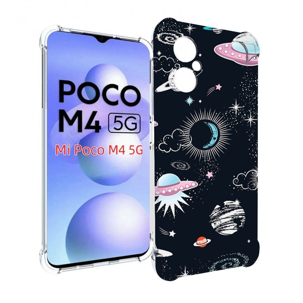 Чехол-бампер MyPads для Xiaomi Poco M4 5G с рисунком космос-мини-картинки,  противоударный, силиконовый, с выступами и усиленными углами для защиты  камеры - купить с доставкой по выгодным ценам в интернет-магазине OZON  (832923584)