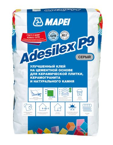 Mapei Клей для плитки Adesilex P9_серый 25 кг #1
