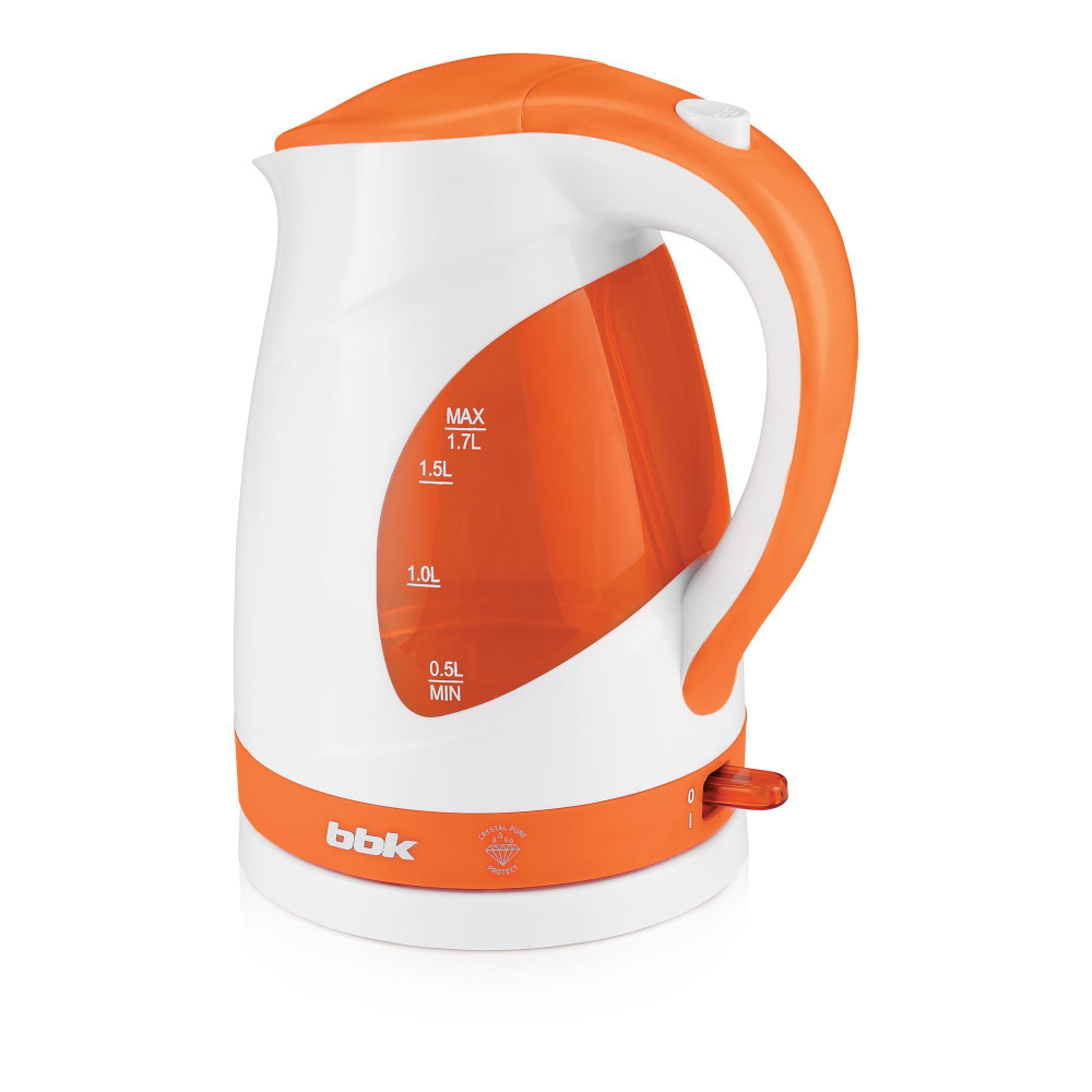 BBK Электрический чайник EK1700P, белый, оранжевый #1