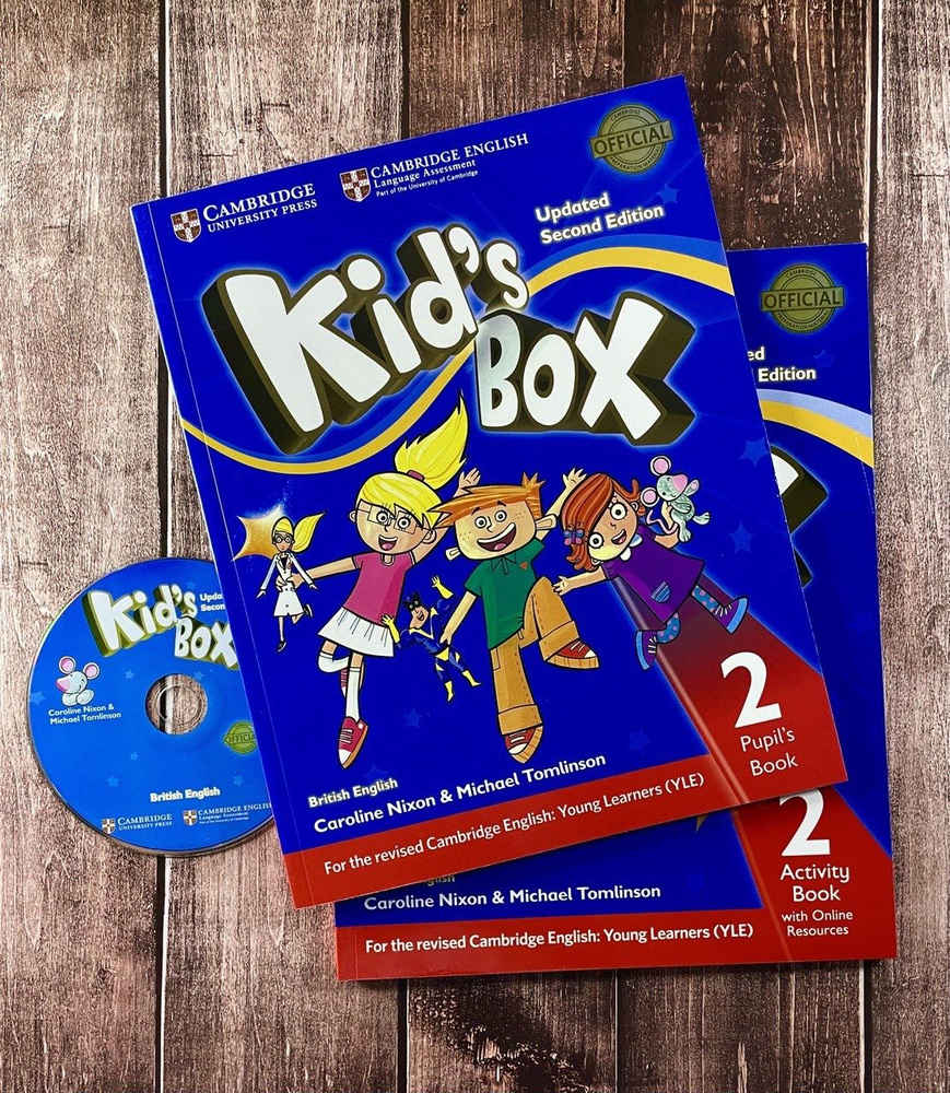 Kids Box 2. ПОЛНЫЙ КОМПЛЕКТ (2nd Edition Updated) Students Book; Workbook + CD + Webcode  #1