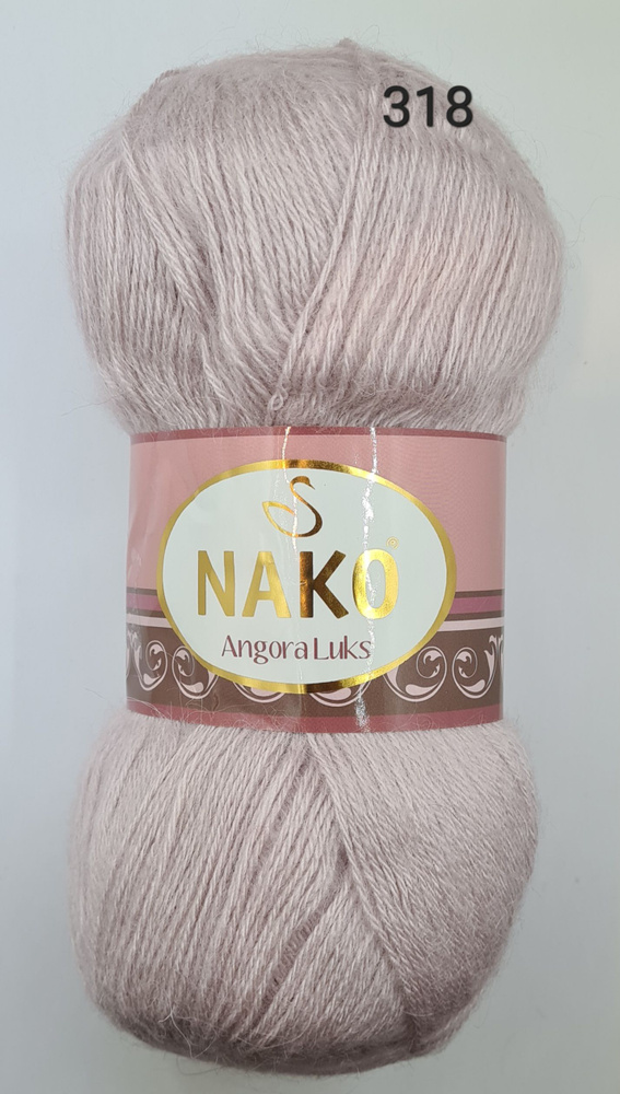 Пряжа для вязания Nako Angora Luks (Нако Ангора Люкс), цвет- 318, Бутон розы - 5 шт.  #1