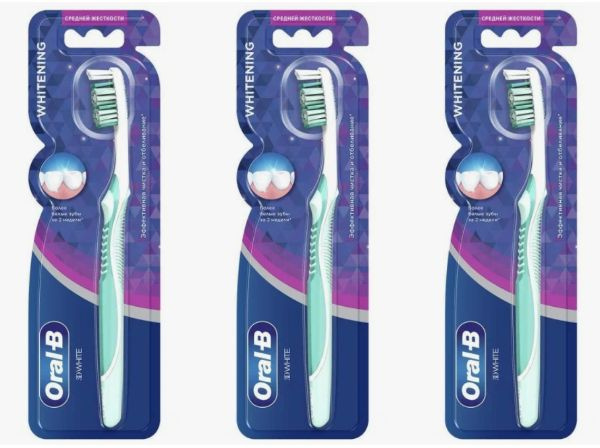 Oral B Щетка зубная 3D White Отбеливание, 3 уп #1