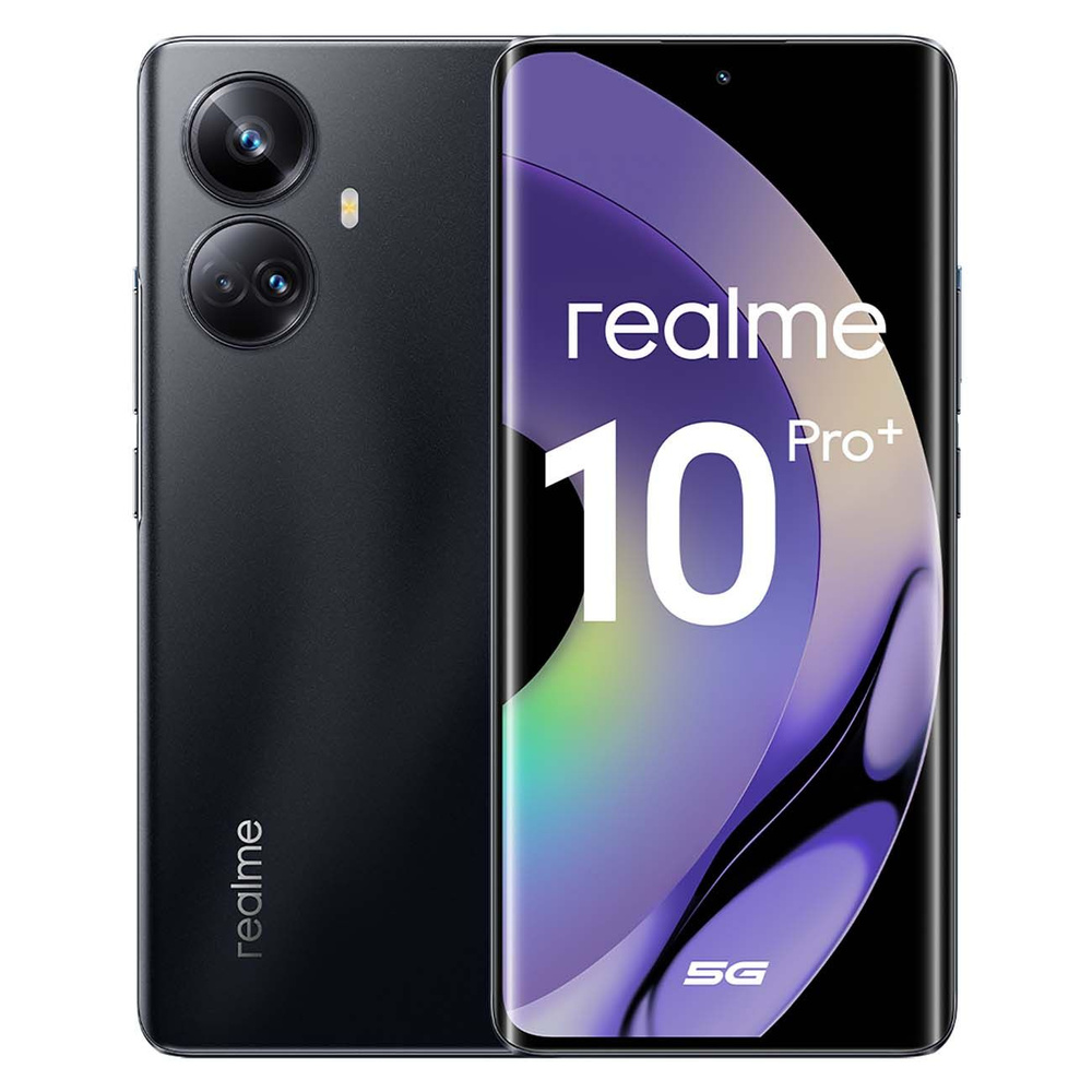 realme Смартфон 10 Pro+ 12/256GB Dark Matter (RMX3686) 12/256 ГБ, черный #1