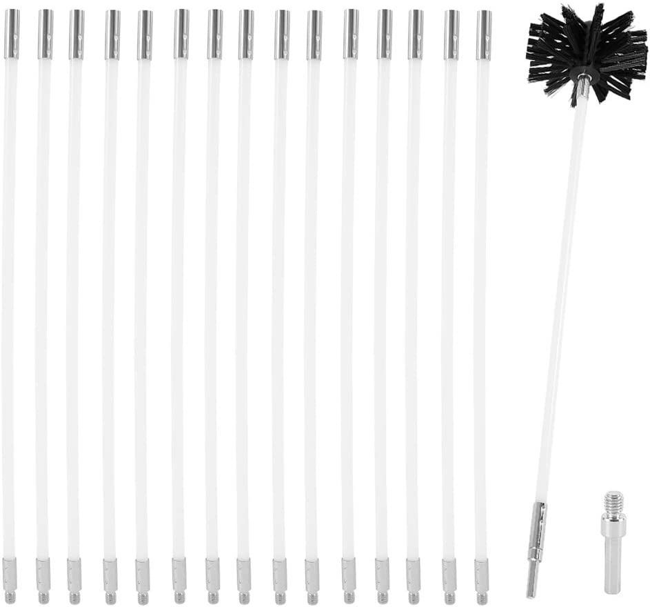Щетка для чистки дымохода Вращающаяся, 15 предметов x 400 мм, с Ерш для чистки дымохода 100 мм, Резьба #1