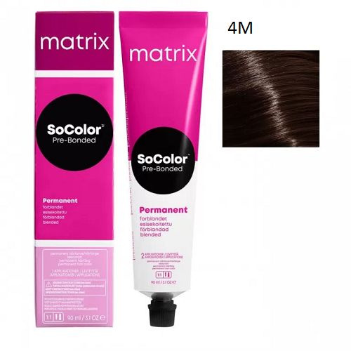 Крем краска MATRIX SoColor Pre-Bonded 4M, 90 мл #1