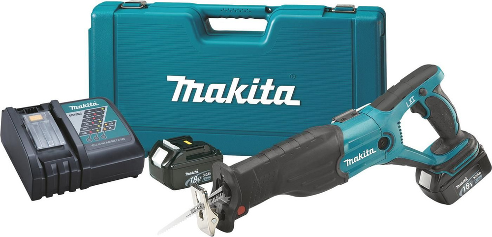 Аккумуляторная сабельная пила MAKITA DJR186RFE (LXT 2 акк 18В 3.0 Ач, з/у, кейс)  #1