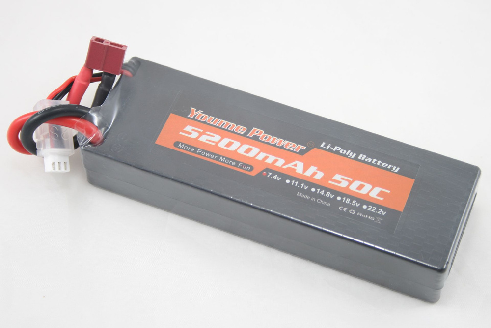 Аккумулятор Youme Power Li-po 7.4V 5200mAh для RC моделей #1