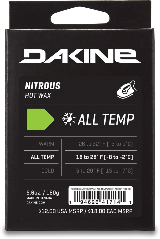 Парафин (универсальный) Dakine NITROUS ALL TEMP WAX (160гр) #1