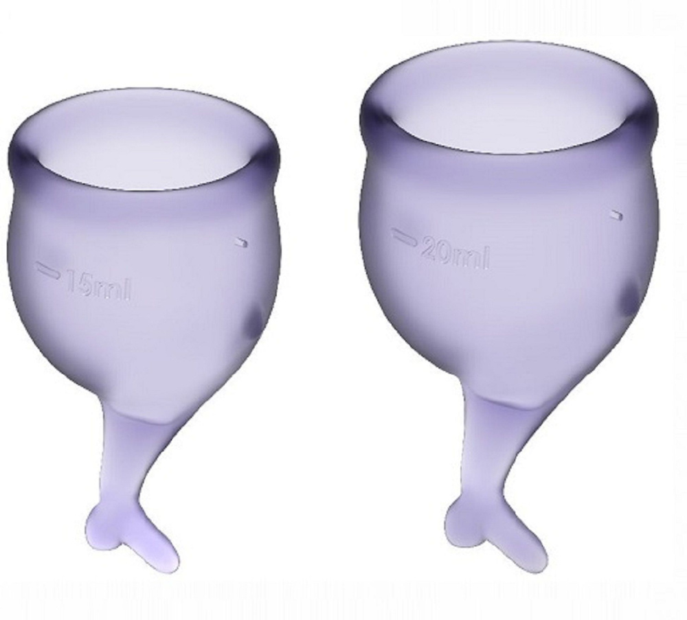 Набор менструальных чаш Satisfyer Feel secure Menstrual Cup фиолетовый 2 шт  #1